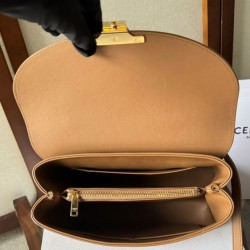 Miglior Falso Celine Borsa Nino media Pelle di vitello morbida albicocca Economiche Premium