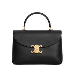 Replica perfetta Celine Borsa Nino media Pelle di vitello morbida nera Imitazione Outlet Online