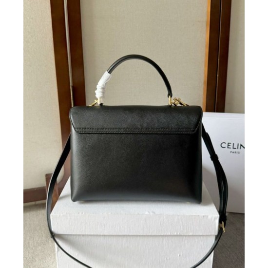 Replica perfetta Celine Borsa Nino media Pelle di vitello morbida nera Imitazione Outlet Online