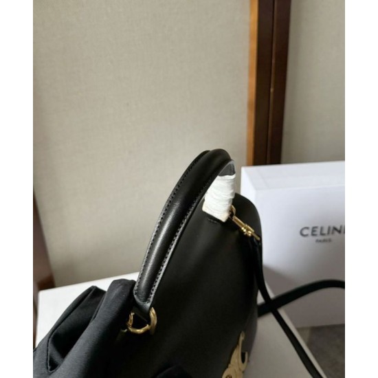 Replica perfetta Celine Borsa Nino media Pelle di vitello morbida nera Imitazione Outlet Online