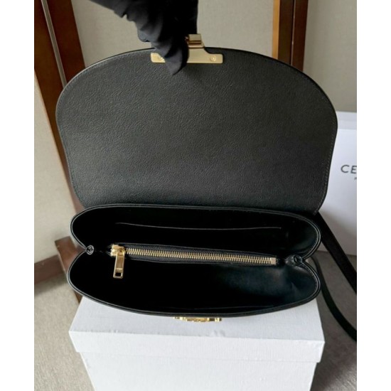Replica perfetta Celine Borsa Nino media Pelle di vitello morbida nera Imitazione Outlet Online