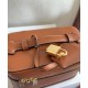 Miglior Falso Celine Vanity Bag Pelle di vitello naturale Caffè Economiche Premium