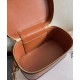 Miglior Falso Celine Vanity Bag Pelle di vitello naturale Caffè Economiche Premium