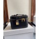 Replica perfetta Celine Borsa da toeletta Pelle di vitello naturale nera Imitazione Outlet Online