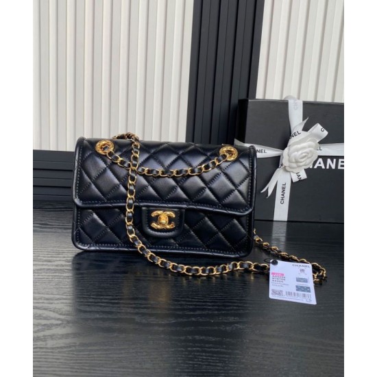 Miglior Falso Chanel Flap Bag AS5225 Nero Economiche Premium