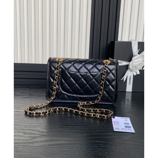 Miglior Falso Chanel Flap Bag AS5225 Nero Economiche Premium