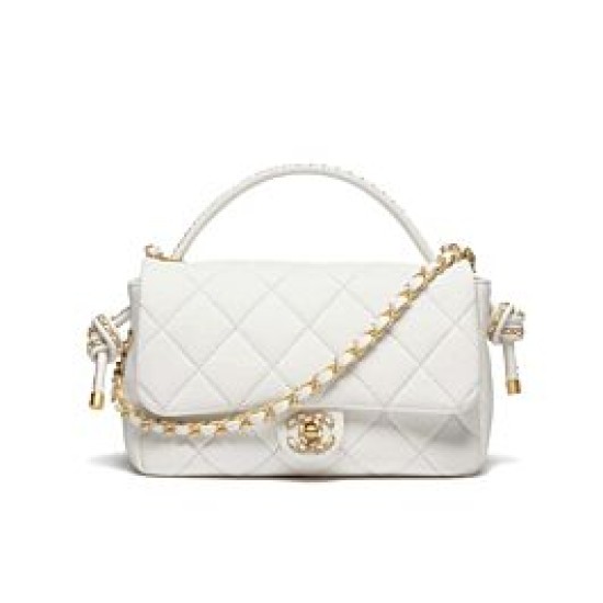 Replica perfetta Borsa Chanel Flap con manico superiore AS5317 Crema Imitazione Outlet Online