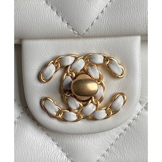 Replica perfetta Borsa Chanel Flap con manico superiore AS5317 Crema Imitazione Outlet Online