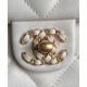 Replica perfetta Borsa Chanel Flap con manico superiore AS5317 Crema Imitazione Outlet Online