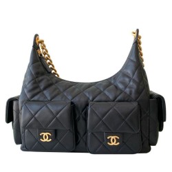 Replica perfetta Borsa Chanel Maxi Hobo AS5302 Nero Imitazione Outlet Online