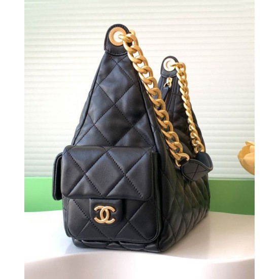 Replica perfetta Borsa Chanel Maxi Hobo AS5302 Nero Imitazione Outlet Online