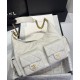 Perfette Qualità Repliche Borsa Chanel Maxi Hobo AS5302 Crema Imitazione