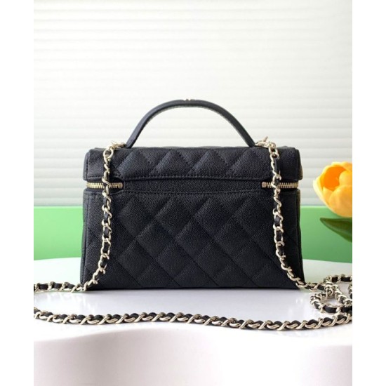 Miglior Falso Chanel Long Vanity con catena AP4407 Nero Economiche Premium