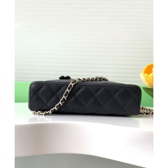 Miglior Falso Chanel Long Vanity con catena AP4407 Nero Economiche Premium