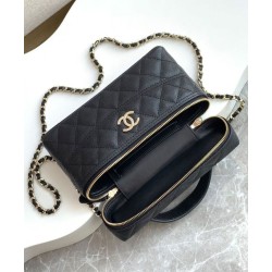 Miglior Falso Chanel Long Vanity con catena AP4407 Nero Economiche Premium