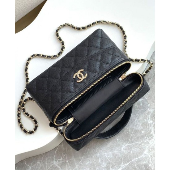 Miglior Falso Chanel Long Vanity con catena AP4407 Nero Economiche Premium