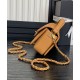 Replica perfetta Borsa Chanel Mini Flap con manico superiore AS5164 Caffè chiaro Imitazione Outlet Online