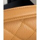 Replica perfetta Borsa Chanel Mini Flap con manico superiore AS5164 Caffè chiaro Imitazione Outlet Online