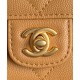 Replica perfetta Borsa Chanel Mini Flap con manico superiore AS5164 Caffè chiaro Imitazione Outlet Online
