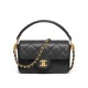 Perfette Qualità Repliche Borsa Chanel Mini Flap con manico superiore AS5164 Nero Imitazione