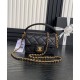 Perfette Qualità Repliche Borsa Chanel Mini Flap con manico superiore AS5164 Nero Imitazione