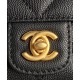 Perfette Qualità Repliche Borsa Chanel Mini Flap con manico superiore AS5164 Nero Imitazione
