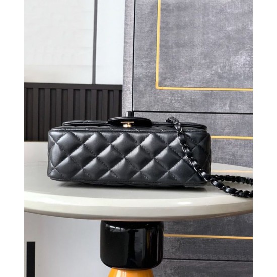 Replica perfetta Borsa Chanel Mini Flap con manico superiore AS5243 Nero Imitazione Outlet Online