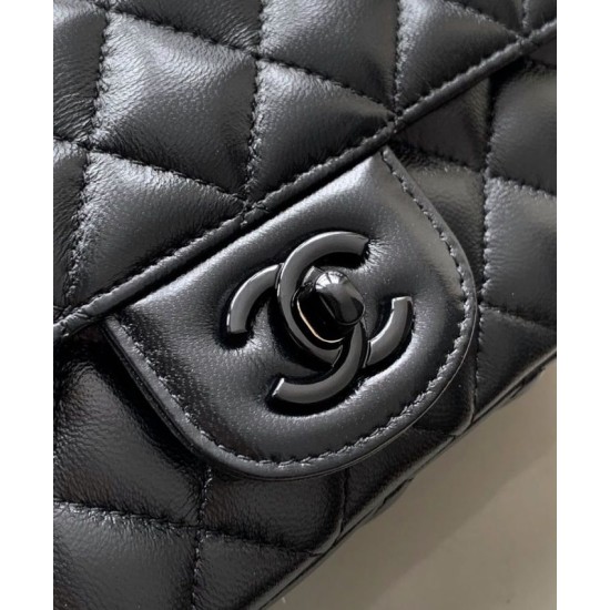 Replica perfetta Borsa Chanel Mini Flap con manico superiore AS5243 Nero Imitazione Outlet Online