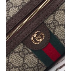 Miglior Falso Borsa a tracolla mini Gucci Ophidia 816359 Caffè scuro Economiche Premium