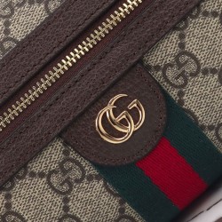 Miglior Falso Borsa a tracolla mini Gucci Ophidia 816359 Caffè scuro Economiche Premium