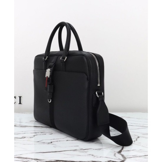 Migliore Repliche Borsa a tracolla media Gucci con Web 816757 Nero Economiche Outlet Online