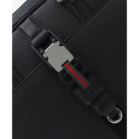 Migliore Repliche Borsa a tracolla media Gucci con Web 816757 Nero Economiche Outlet Online