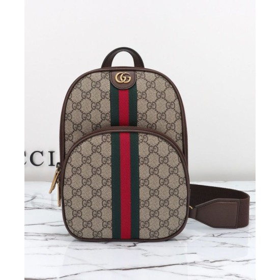 Replica perfetta Borsa a tracolla Gucci Ophidia 779915 Caffè scuro Imitazione Outlet Online