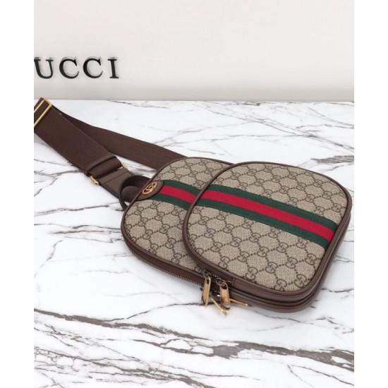 Replica perfetta Borsa a tracolla Gucci Ophidia 779915 Caffè scuro Imitazione Outlet Online