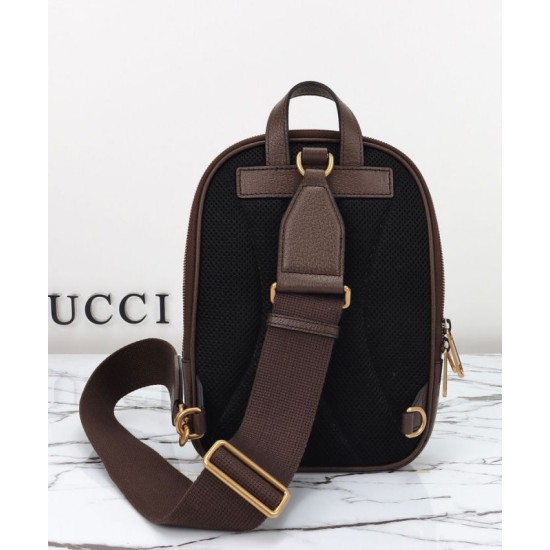 Replica perfetta Borsa a tracolla Gucci Ophidia 779915 Caffè scuro Imitazione Outlet Online