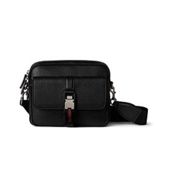 Replica perfetta Borsa a tracolla piccola Gucci con Web 816751 Nero Imitazione Outlet Online
