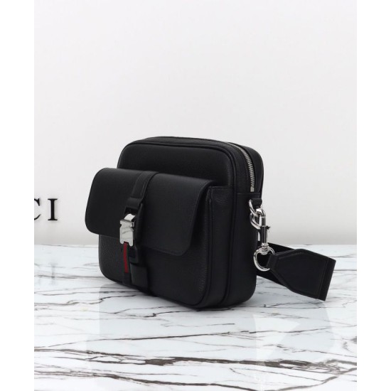 Replica perfetta Borsa a tracolla piccola Gucci con Web 816751 Nero Imitazione Outlet Online