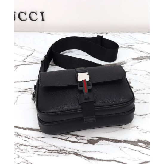 Replica perfetta Borsa a tracolla piccola Gucci con Web 816751 Nero Imitazione Outlet Online
