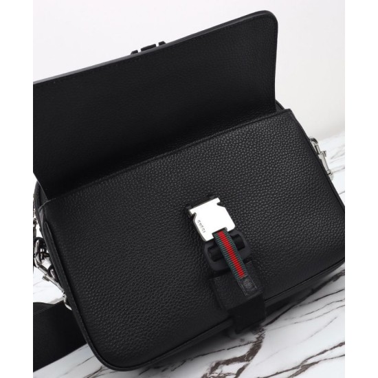 Replica perfetta Borsa a tracolla piccola Gucci con Web 816751 Nero Imitazione Outlet Online