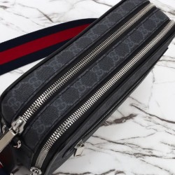 Perfette Qualità Repliche Borsa a tracolla media Gucci GG 822072 Nero Imitazione