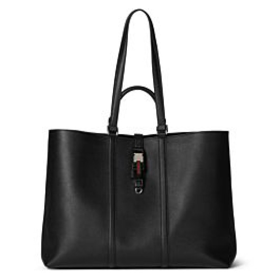 Replica perfetta Borsa tote grande Gucci con Web 816753 Nero Imitazione Outlet Online
