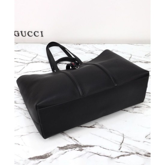 Replica perfetta Borsa tote grande Gucci con Web 816753 Nero Imitazione Outlet Online