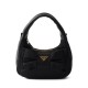 Migliore Repliche Mini-bag in nylon/nappa Prada Re-Nylon con fiocco 1BC241 Nero Economiche Outlet Online