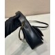 Migliore Repliche Mini-bag in nylon/nappa Prada Re-Nylon con fiocco 1BC241 Nero Economiche Outlet Online