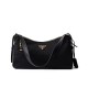 Repliche Borsa a tracolla grande Prada Aimee Re-Nylon con lucchetto 1BC232 Nero Imitazioni Premium Miglior Falso Borsa a tracolla grande Prada Aimee Re-Nylon con lucchetto 1BC232 Nero Economiche Premium