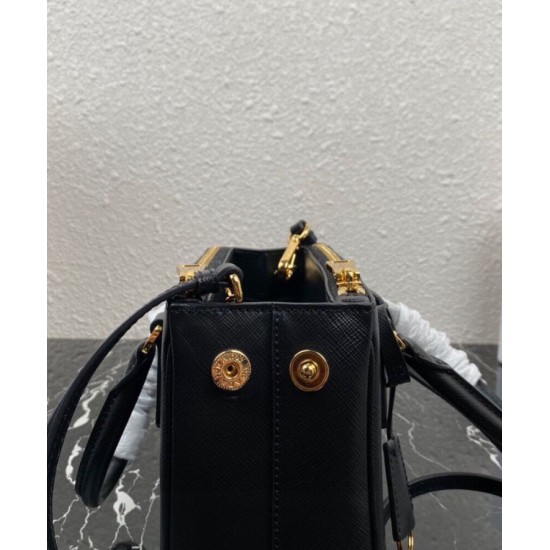 Migliore Repliche Borsa Mini/Media Galleria Saffiano Prada 1BA906 Nero Economiche Outlet Online