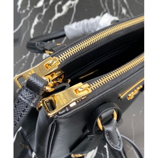 Migliore Repliche Borsa Mini/Media Galleria Saffiano Prada 1BA906 Nero Economiche Outlet Online