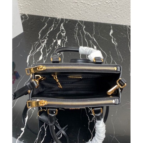 Migliore Repliche Borsa Mini/Media Galleria Saffiano Prada 1BA906 Nero Economiche Outlet Online
