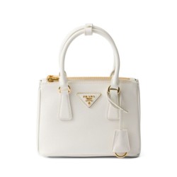 Replica perfetta Borsa Mini/Media Galleria Saffiano Prada 1BA906 Bianco Imitazione Outlet Online