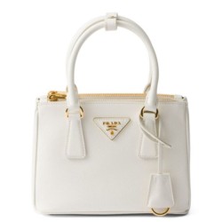 Replica perfetta Borsa Mini/Media Galleria Saffiano Prada 1BA906 Bianco Imitazione Outlet Online